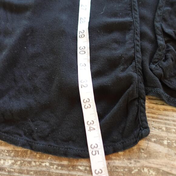 Vintage Y2K Cardigan Medium Black Open Flowy Crochet Boho Duster Festival USA - Picture 7 of 8